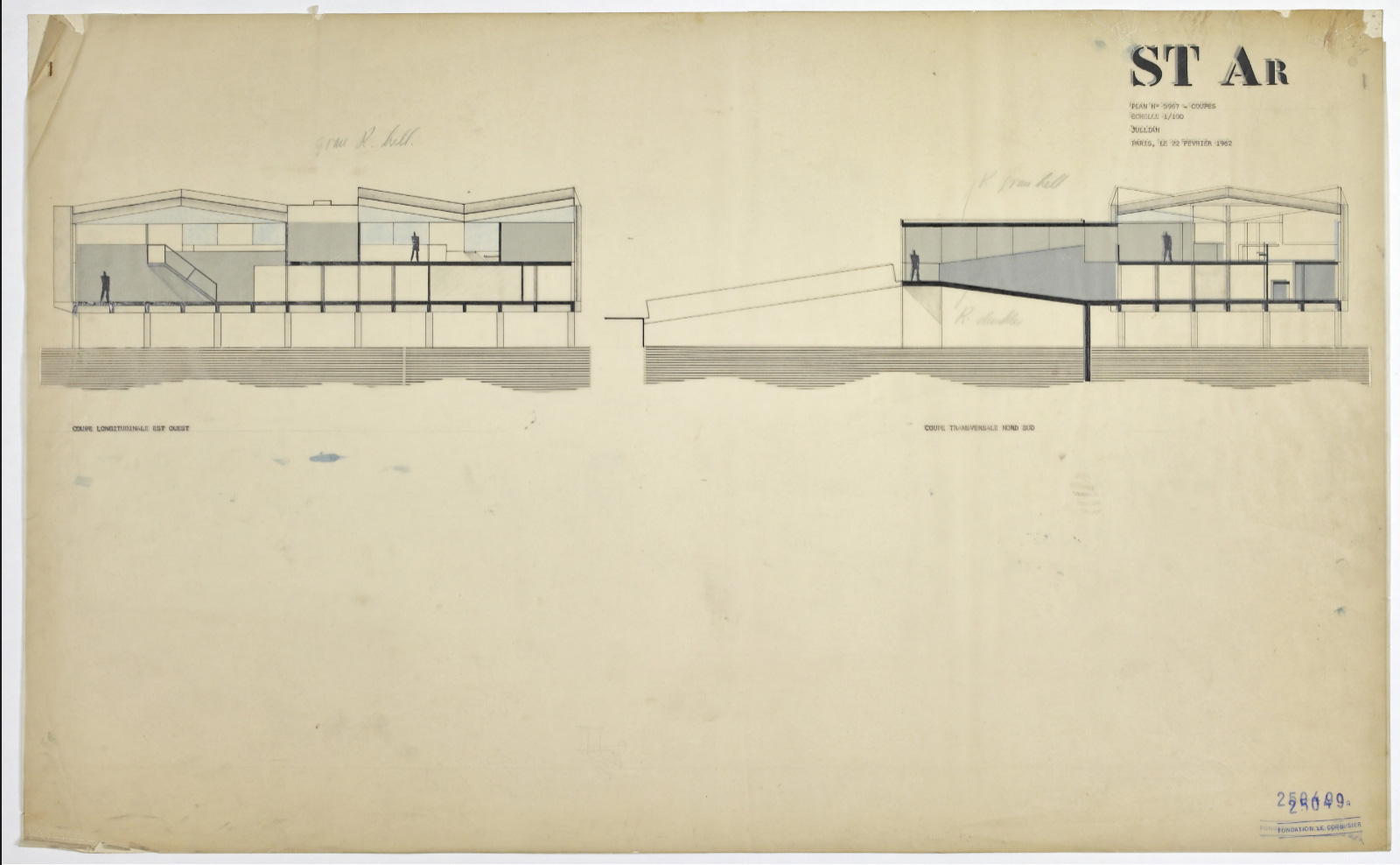 ル・コルビュジエが遺したアーレンバーグ美術館の図面