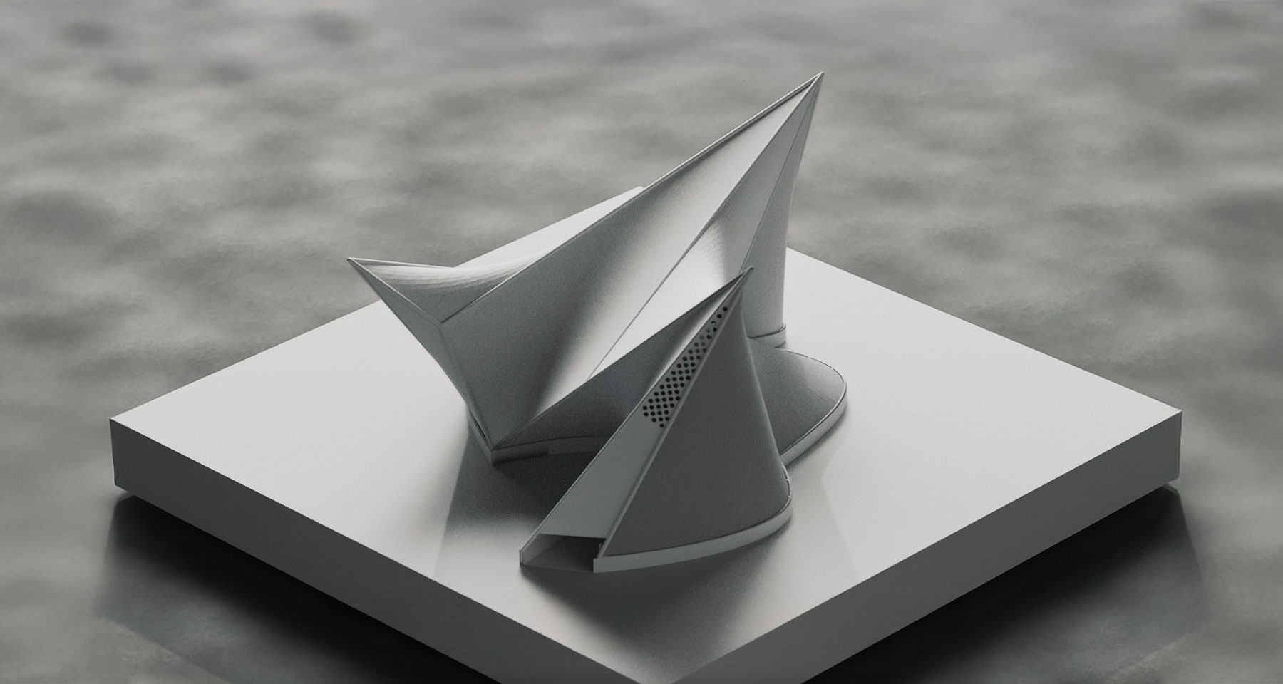 フィリップス・パビリオンをCGで再現した作品