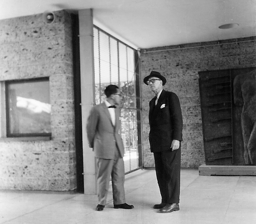 坂倉準三とル・コルビュジエの写真